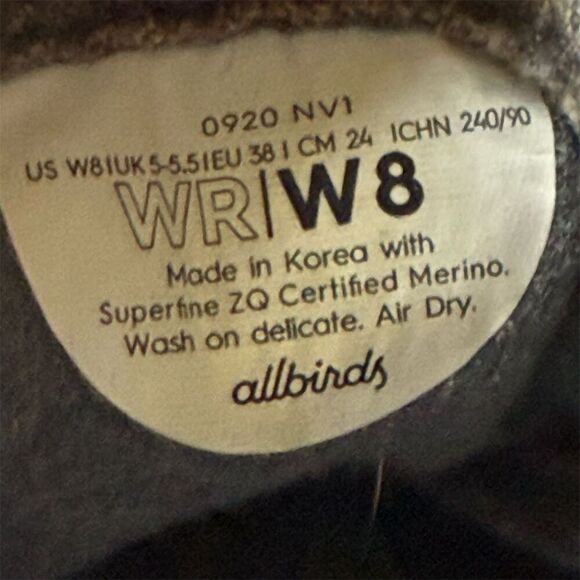 Allbirds Women's Wool Runner Shoes Gray Size 8 Casual Walking Sneakers - Picture 15 of 16